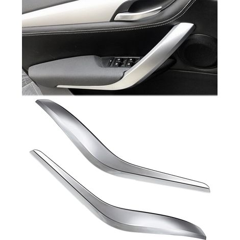GABRIELLE 2 Innentürgriffe (links + rechts), passend für BMW X1 E84 2010–2016 (Silber) (1/5)