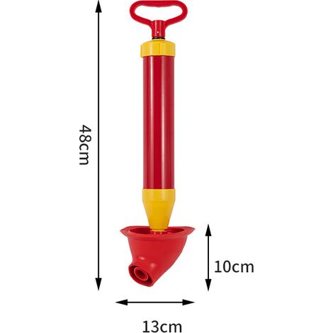 Déboucheur de Toilette à Air Comprimé, Ventouse Deboucheur WC Têtes de Piston et Gonfleur (1/5)