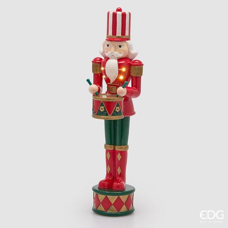 EDG Enzo De Gasperi Decoro Soldatino Green Red con LED H40 Ø11 cm – Decorazione di Natale (1/3)