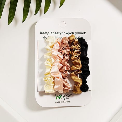 Conjunto de gomas para el pelo de satén yeye Made in Nature (1/5)