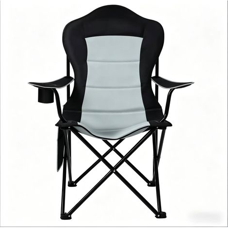 Silla plegable de playa y camping con portavasos en tejido Oxford 600D y tubo de hierro (1/5)