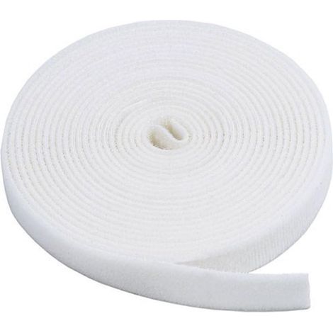 Selbstklebendes Klettband – für Moskitonetze, Türvorhänge usw. – mit Haken- und Flauschverschlüssen, 4 cm x 3 m, weiß (1/5)