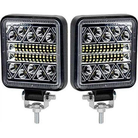 Lot de 2 phares de travail LED 102 W, 15 000 lm, feux de recul LED 12 V, pour voiture, tracteur, bateau, camion 12-24 V (1/4)