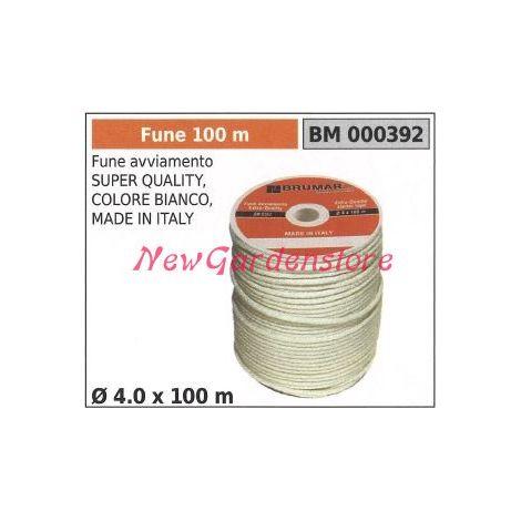 Fune avviamento super quality colore bianco Ø 4.0 x 100m 000392