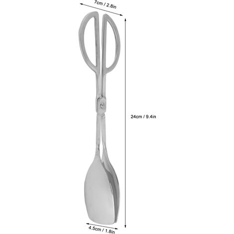 Pinces de service en acier inoxydable 201, résistantes à la rouille et à la corrosion, avec poignée confortable pour cuisine et pince à gobelet. (1/5)