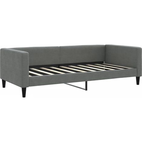 Day Bed without Mattress Dark Grey 90x190 cm Single Fabric vidaXL (1/5)