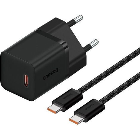 Baseus P10110902113-01 USB-C GaN5 Mini 30W Netzladegerät Schwarz (1/5)
