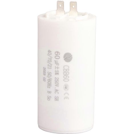 CBB60 Zylinderförmiger Betriebskondensator AC 250V 60uF 50/60HZ für Motorpumpe