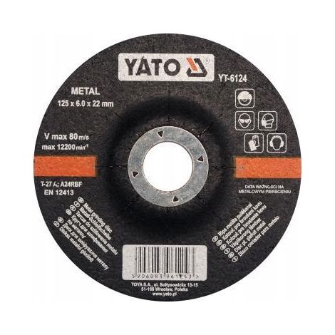 YATO YT-6124 - de metal 125x6.0x22mm roue abrasive (1/2)