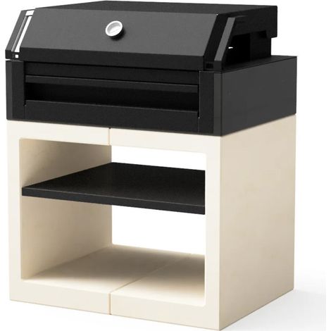 Module de barbecue encastrable Kitaway Otte 84 x 63 x 101 cm Base texturée pour barbecue de jardin extérieur (1/5)
