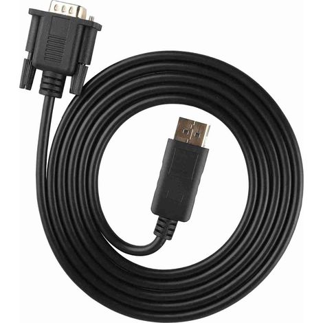 Adaptateur de convertisseur de câble DisplayPort vers VGA HD 1080P de 1,8 m pour ordinateur portable