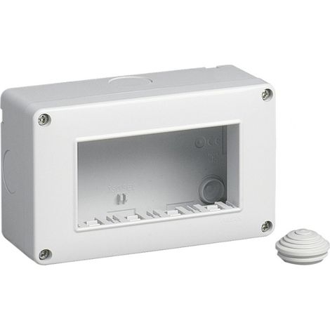 Custodia idrobox per esterno a 4 posti compatibile con living light international air cassetta per interruttori ip40 (1/3)