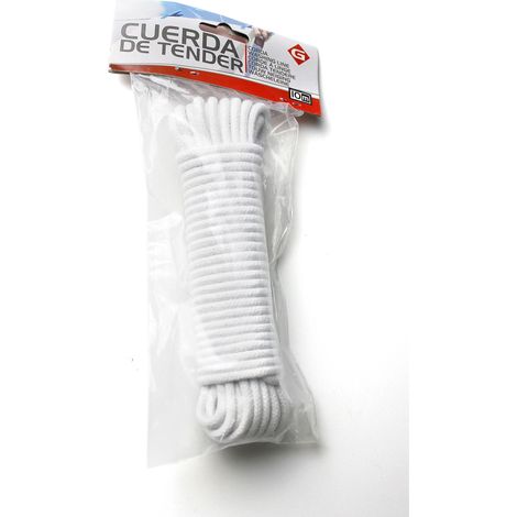 ORION91 SET 6 unidades de Cuerda de Tender Blanco 10x5mm - Resistente 60 metros