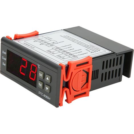 Régulateur de température avec alarme de dépassement de température de dégivrage et de réfrigération STC 8080H (1/5)