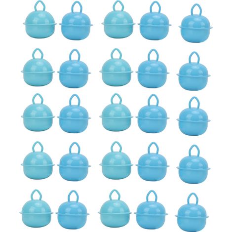 20 pièces Cloches de Noël Bleu Ciel Bleu Lac 22mm Fer DIY Décorations Clochettes pour Accessoires Porte-clés (1/5)