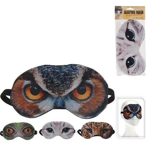 PROWORLD antifaz dormir animales , Antifaz dormir animalesDuerme bien con esta máscara con estampado de animalesDecorado surtido, se envía según disponibilidadMaterial: