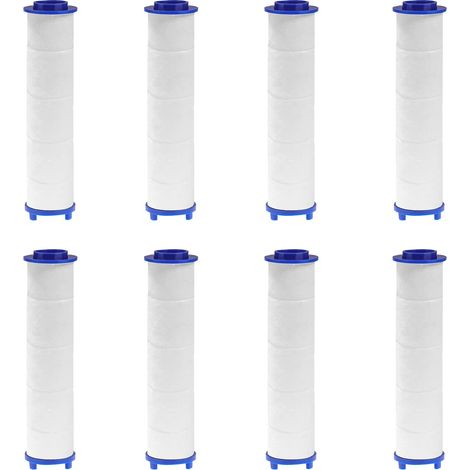8 Pcs Filtre Douche Anti Calcaire PP Pommeau de Rechange 8x2,5cm (1/5)