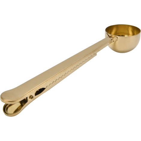 Cuillère à café multifonctionnelle en acier inoxydable, cuillère doseuse pour lait en poudre, idéale pour la maison (Golden). (1/5)
