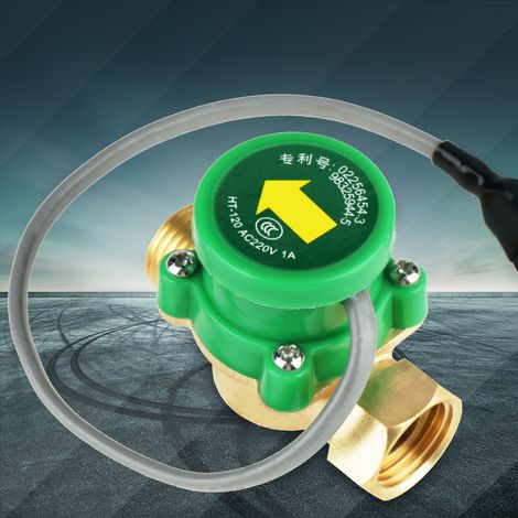 Durchflusssensor für Wasserpumpe HT-120 AC220V 0,5A, G1/2"-1/2" Gewinde. (1/5)