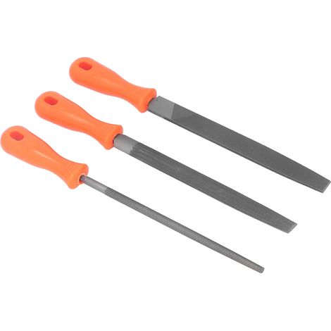 3-teiliges Metallfeilenset, Flach- und Halbrundraspel, Nadelfeile aus legiertem Stahl, Werkzeug für Holzbearbeitung und Heimwerkerarbeiten (1/5)
