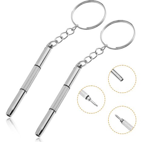 Lot de 2 petits tournevis de réparation pour lunettes - Mini tournevis de précision 3 en 1 - Petit tournevis pour lunettes (1/5)