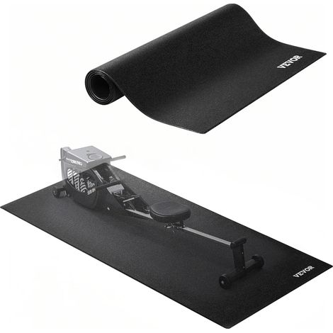 VEVOR Laufbandmatte für Teppichboden Bodenschutzmatte (60 x 130 cm) für Sportgeräte 4 mm dick, Trainingsgerätematte für Laufbänder Walking-Pad Ellipsentrainer, hochdichter PVC-Bodenschutz (1/5)