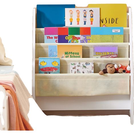 Étagère, Design Écologique, Bords Sûrs pour Enfants, Ivoire (1/2)