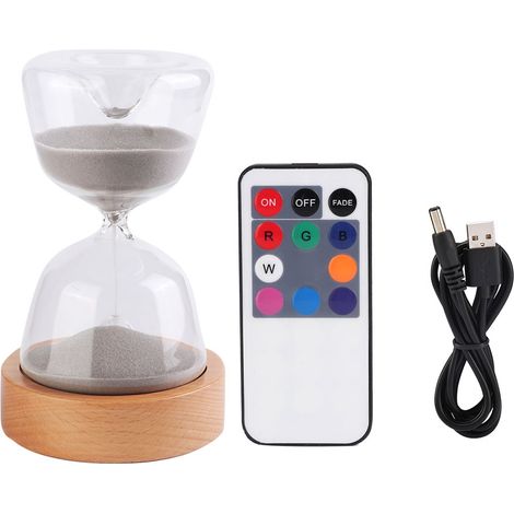 Sablier - Lampe LED 15 Minutes - Décor Bureau - Verre Trempé - Cadeau Maison Bureau - 1 Pièce (1/5)