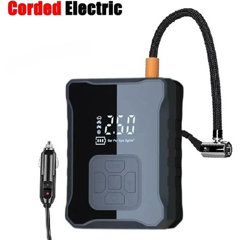 Compresseur d'air pour voiture 150 PSI (avec fil) - Pompe à air câblée/sans fil - Gonfleur de pneus (1/5)