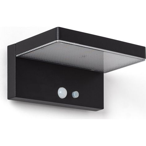 Applique Murale Extérieure Solaire LED Aluminium Bran Noir (1/5)