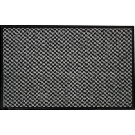 Tapis d'Entrée Anti-Poussière "Julius" 50x80cm Noir & Gris (1/4)