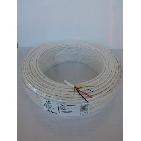 Itc 100mt cable blindado de alarma 6 conductores 4x0.22+2x0.75 fa-20bam100