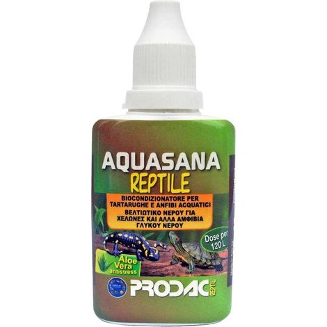 Trattamento acqua prodac aquasana reptile neutralizzazione cloro aloe vera