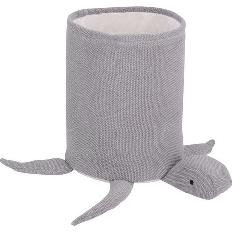 Cesta de almacenamiento para juguetes de algodón tortuga accesorio de habitación infantil de punto Gris Tanda