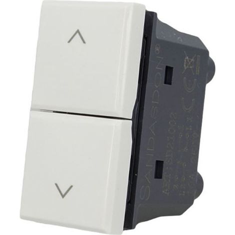 Pulsante Doppio Saliscendi 1P+1P Bianco Compatibile Bticino Axolute (1/3)