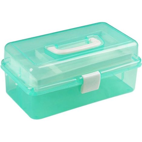 Boîte de rangement de bureau portable, organisateur de maquillage, étui à vernis à ongles, trousse à outils de manucure (1/5)