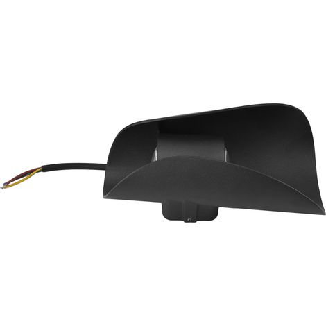 Luminaire murale LED extérieur design nordique, lampe de cour émettant lumière haut/bas, applique LED pour couloir terrasse entrée, voltage AC85-265V, 6W lumière chaude, modèle noir petite taille (1/5)