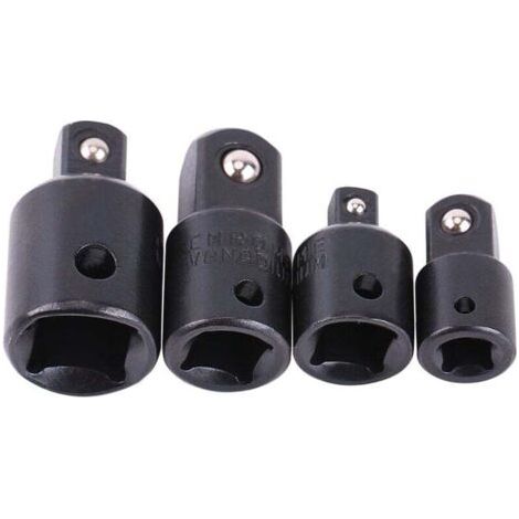 Set di inserti per bussole da 1/4", 3/8" e 1/2", adattatore per avvitatore a impulsi, set di 4 adattatori per bussole, convertitore per avvitatori a impulsi e chiavi a cricchetto