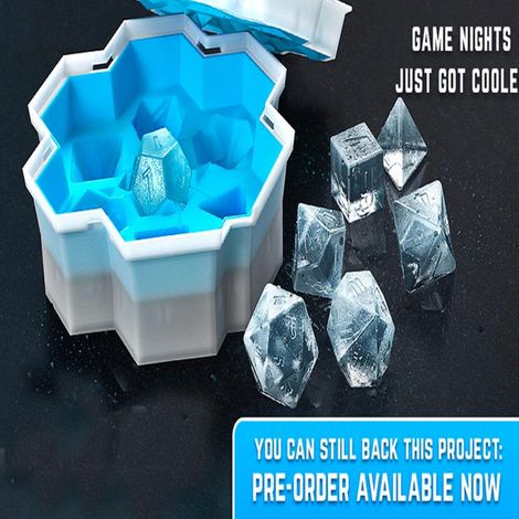 Moule à glaçons en silicone souple, plateau de jeu pour glaçons, seau à glace, tamis à dés de glace (1/5)