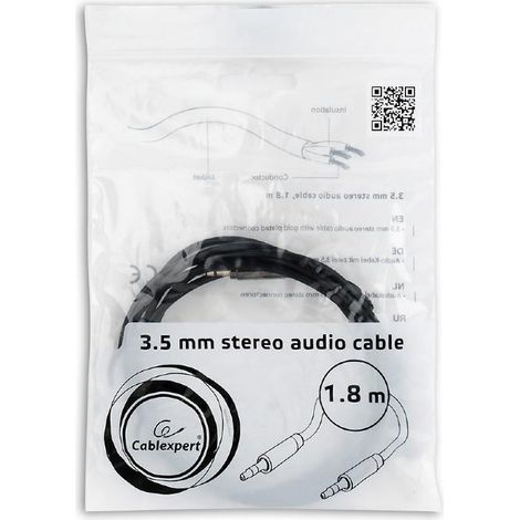 GEMBIRD Câble audio stéréo de 3,5 millions de mètres, 1,8 million (1/2)