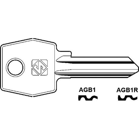 Chiavi per cilindri agb 5 spine grandi - agb1r sx