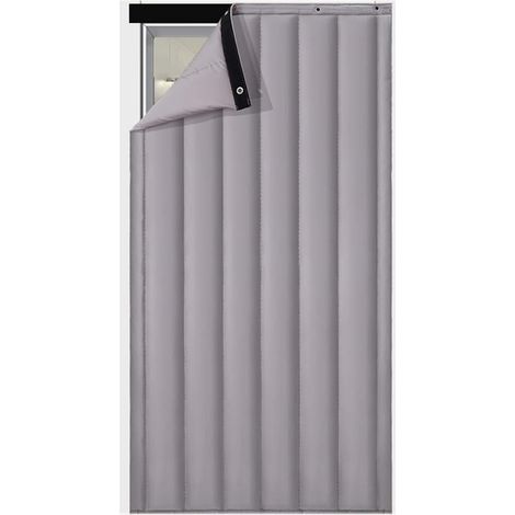 100220cm Rideau de porte à isolation thermique pour la maison, en coton épais avec couche d'insonorisation en polyuréthane, coupe-vent, imperméable (1/5)
