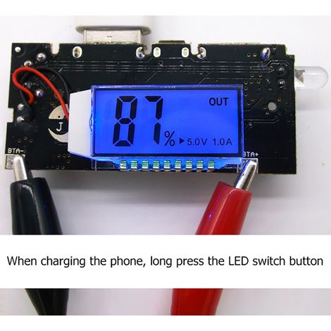 18650-Akkulademodul, Notstromversorgungs-Leiterplattenmodul, duales USB 5V 1A/2,1A-Akkulademodul (1/5)