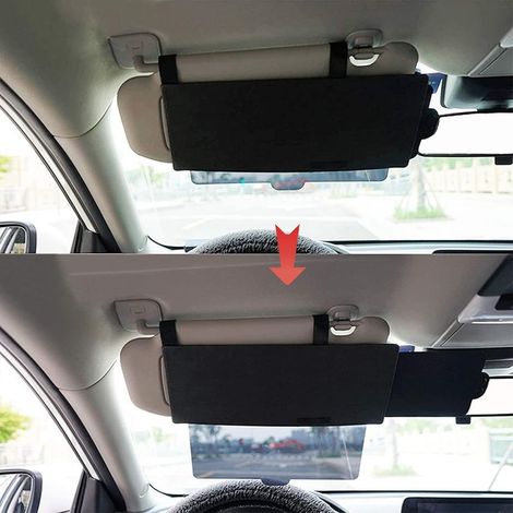 Extension de pare-soleil de voiture, prolongateur de pare-soleil, extension de pare-soleil conducteur pour voiture, protection anti-éblouissement et UV pour conducteur ou passager (transparent) (1/5)