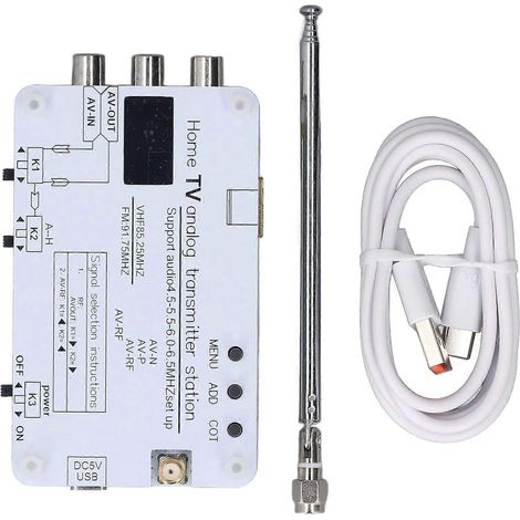Émetteur Analogique TV Maison Station de Transmission de Signal Audio Vidéo Entrée AV Interface Multimédia Haute Définition 1080P (1/4)