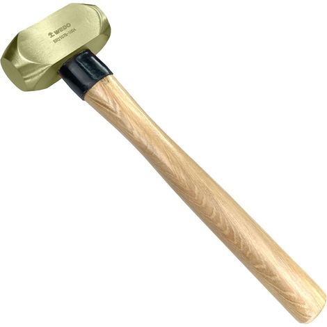 Marteau plat en laiton avec manche en bois, 0,5 kg, 310 mm, 30,5 cm (1/5)
