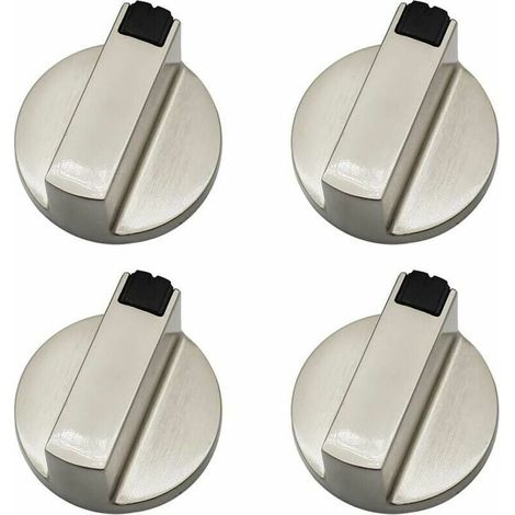 Bouton Cuisinière à Gaz - Lot de 4 Boutons de Commande en Métal 6 mm pour Four et Cuisinière (1/4)