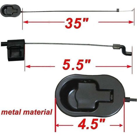Poignée de déverrouillage universelle pour fauteuil inclinable – Alliage aluminium et métal noir – Long câble inclus – Ressorts haute résistance (1/4)