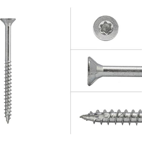 Gartenschrauben Verzinkt 4,5 x 70 mm Torx 20 mit Schneidspitze -