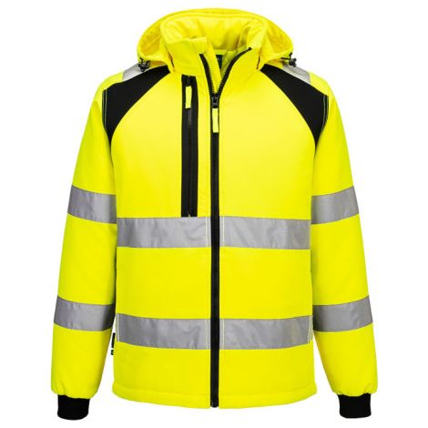 Chaqueta acolchada de alta visibilidad WX2 (2L) PORTWEST CD809 XXXL Amarillo/Negro (1/2)